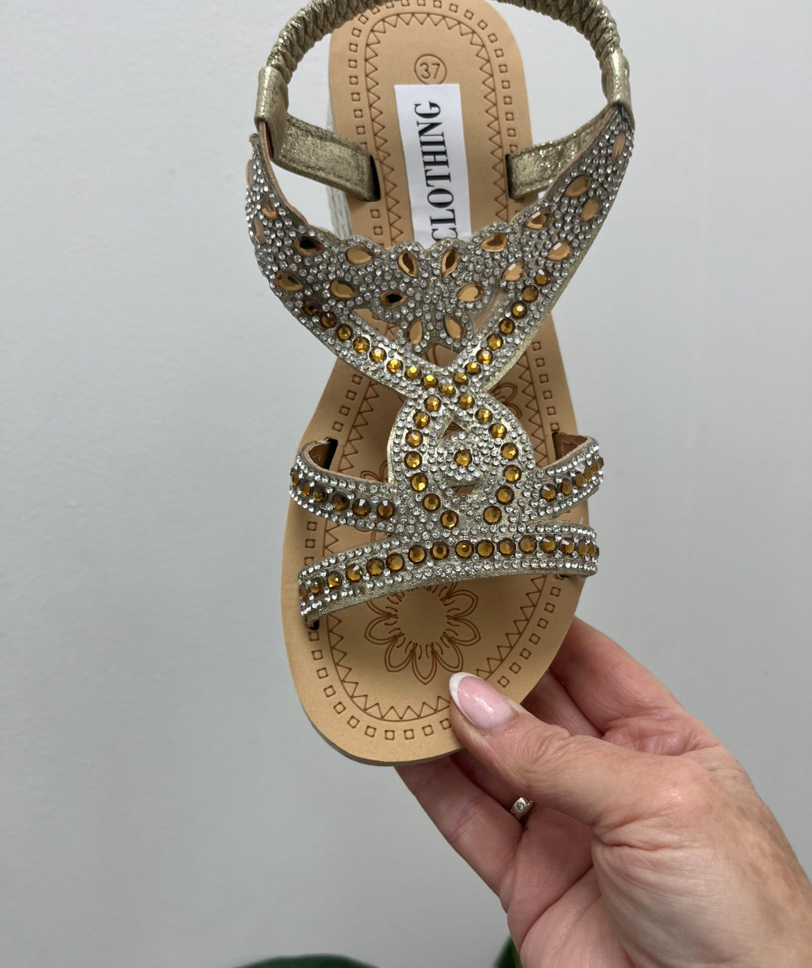 Gold Embellished Sandal