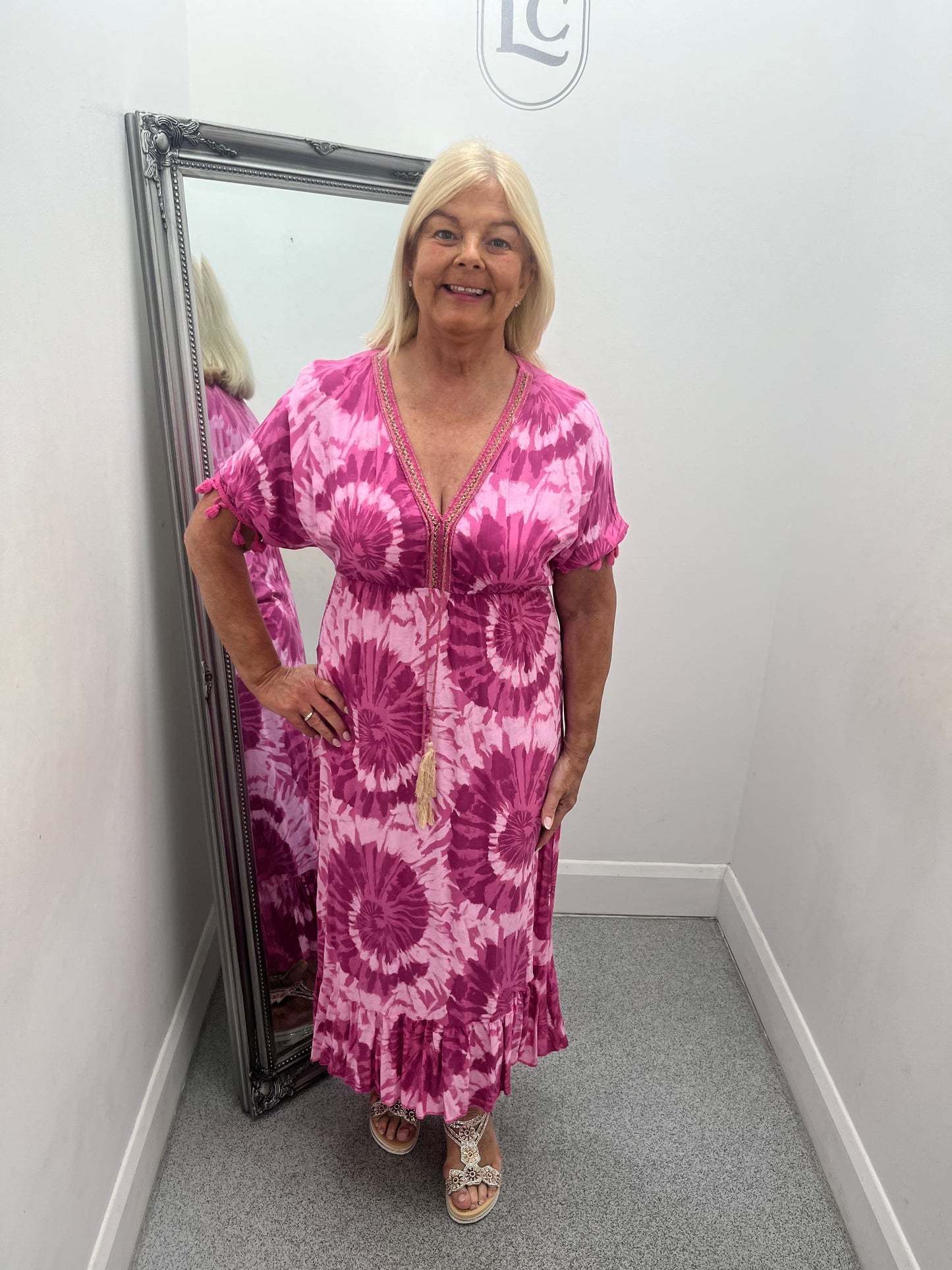 Tie Dye Tassel Dress