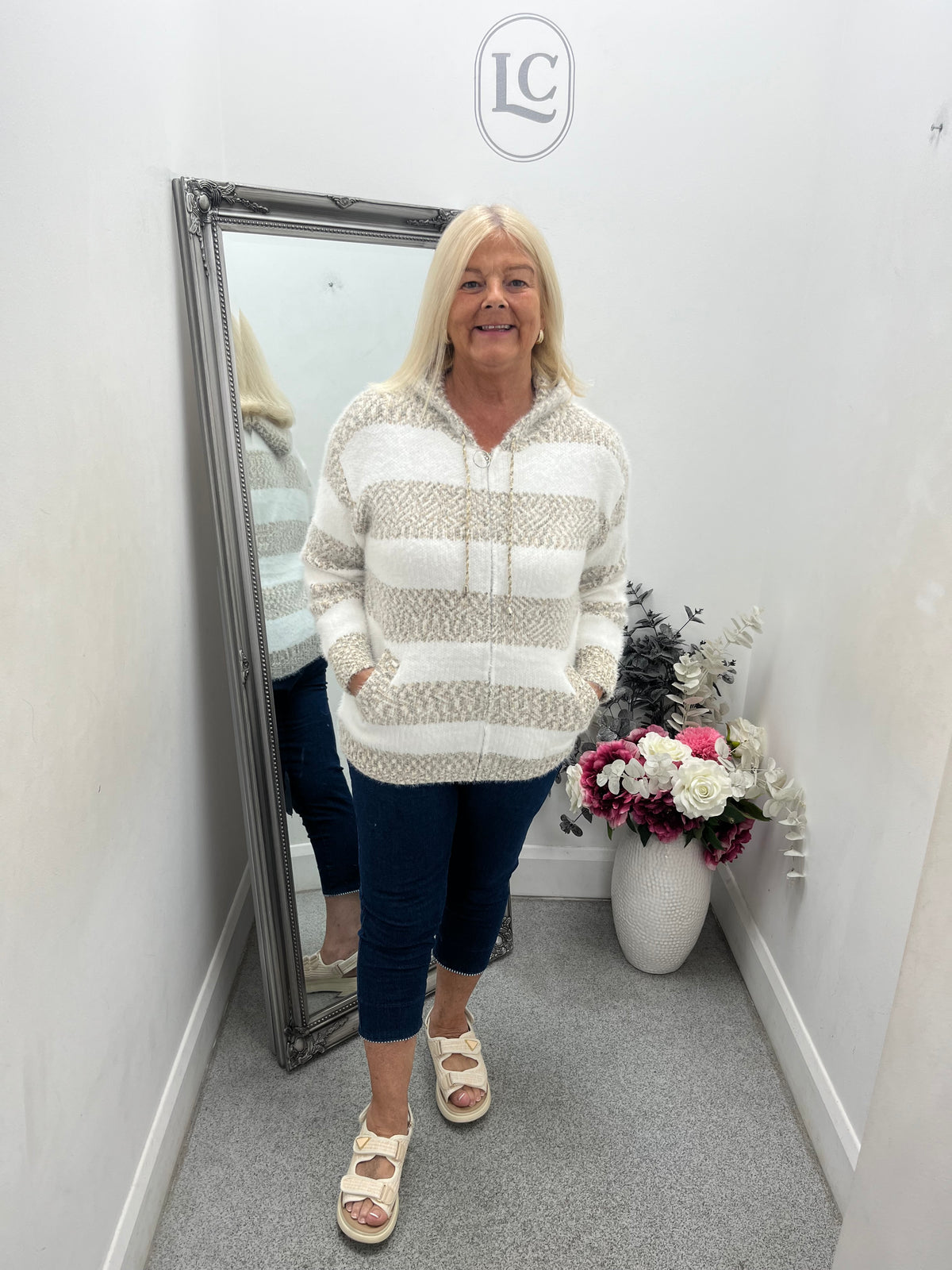 Stripe Hooded Cardigan in 6 colours