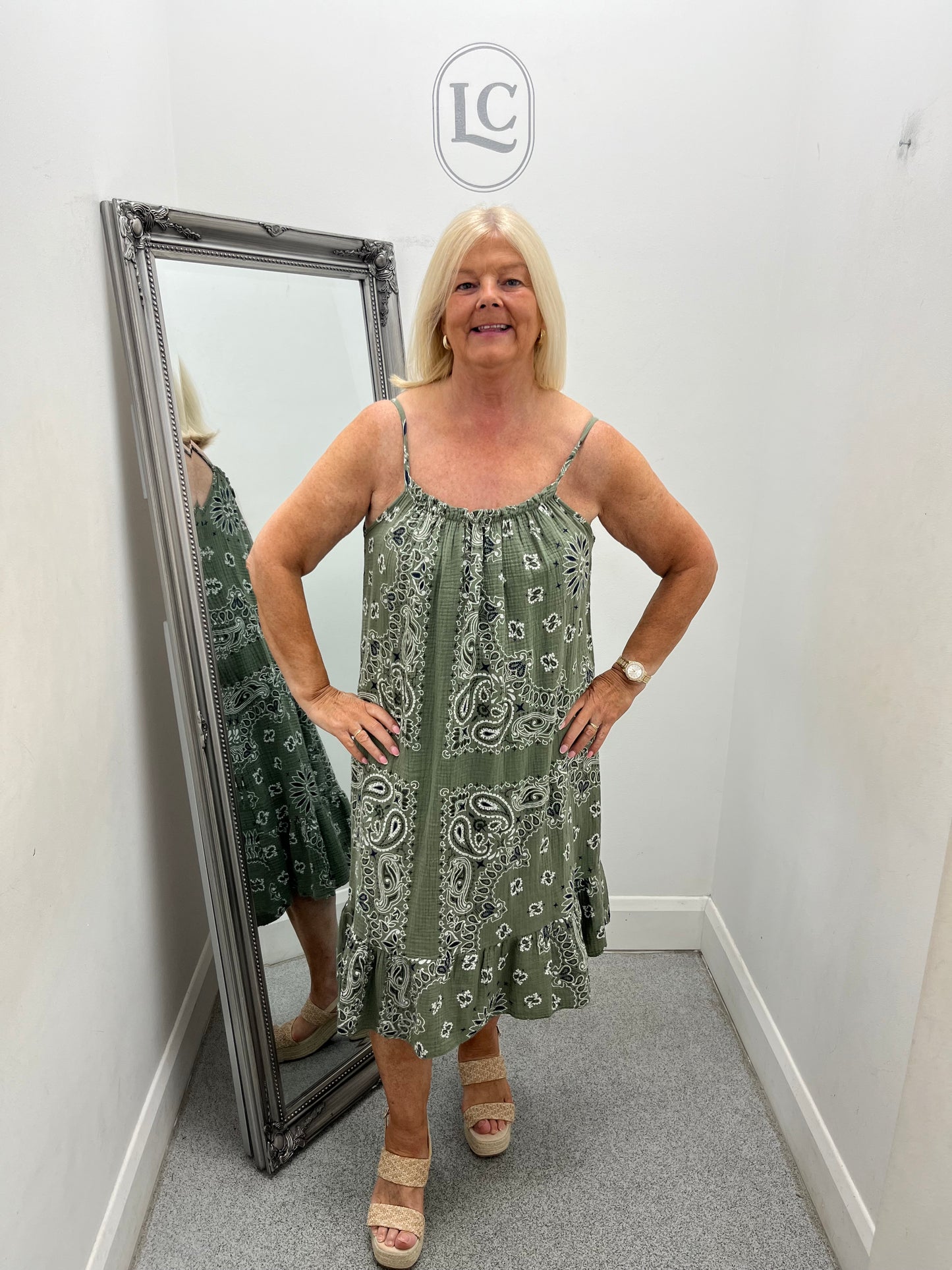 String Printed Dress