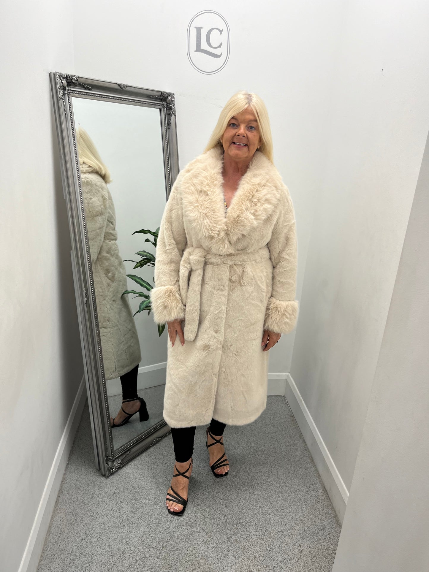 Faux Fur Belted Coat 5 colours