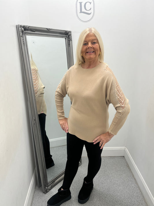 Lace Sleeve Jumper in 5 colours