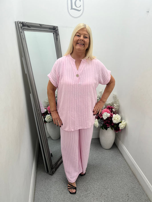 Stripe Trouser Set in 4 colours