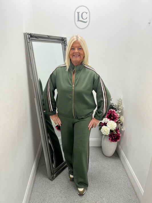 Side Stripe Zip Tracksuit