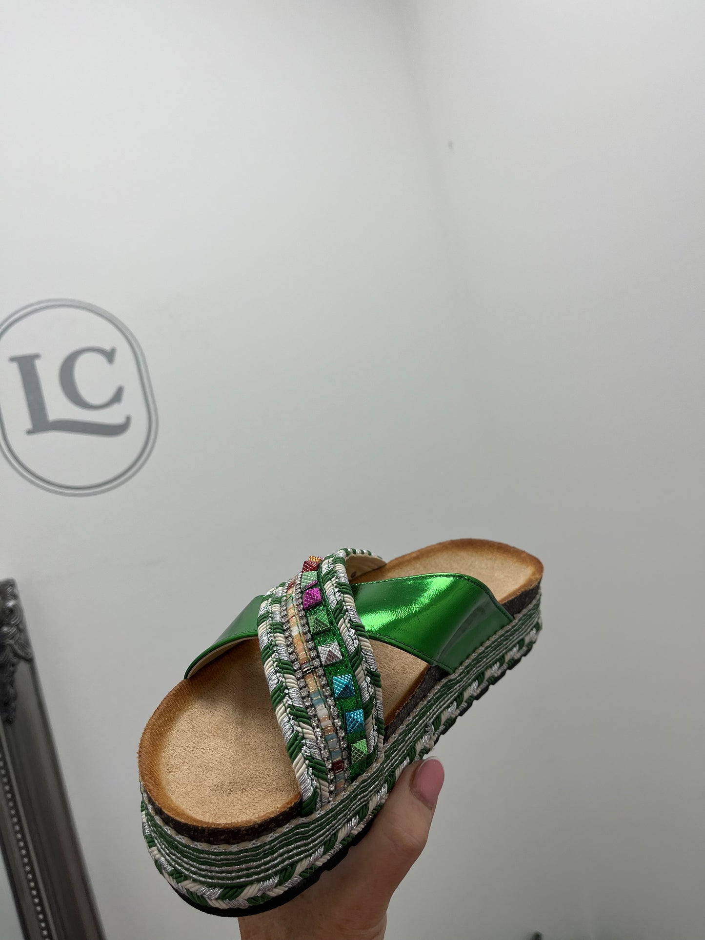 Emerald Criss Cross Sandal