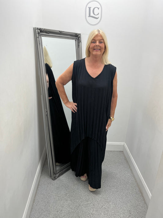 Grace Plus Size Pleated Trouser Set in 5 colours