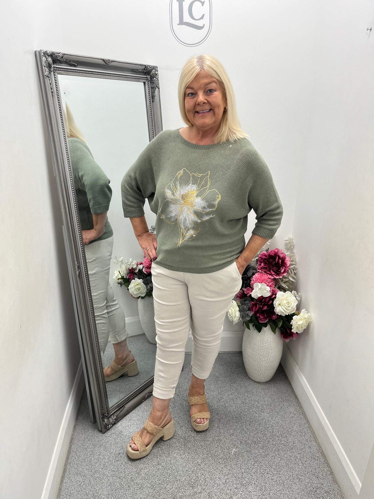 Linda Flower Print Jumper in 8 colours