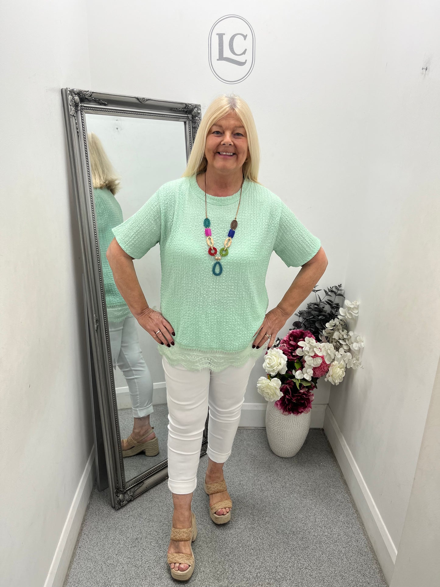 Lace Trim Top in 8 colours