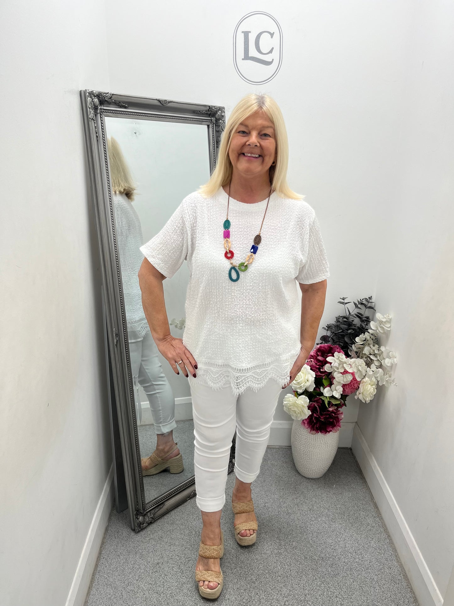 Lace Trim Top in 8 colours