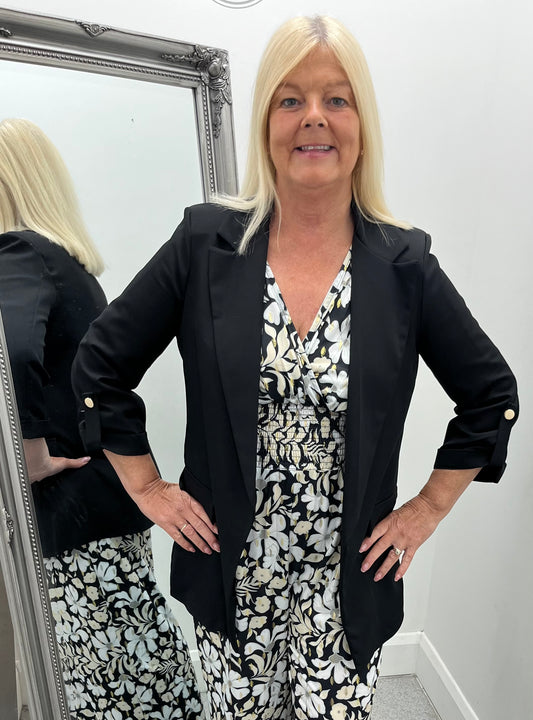 Turn Up Sleeve Blazer