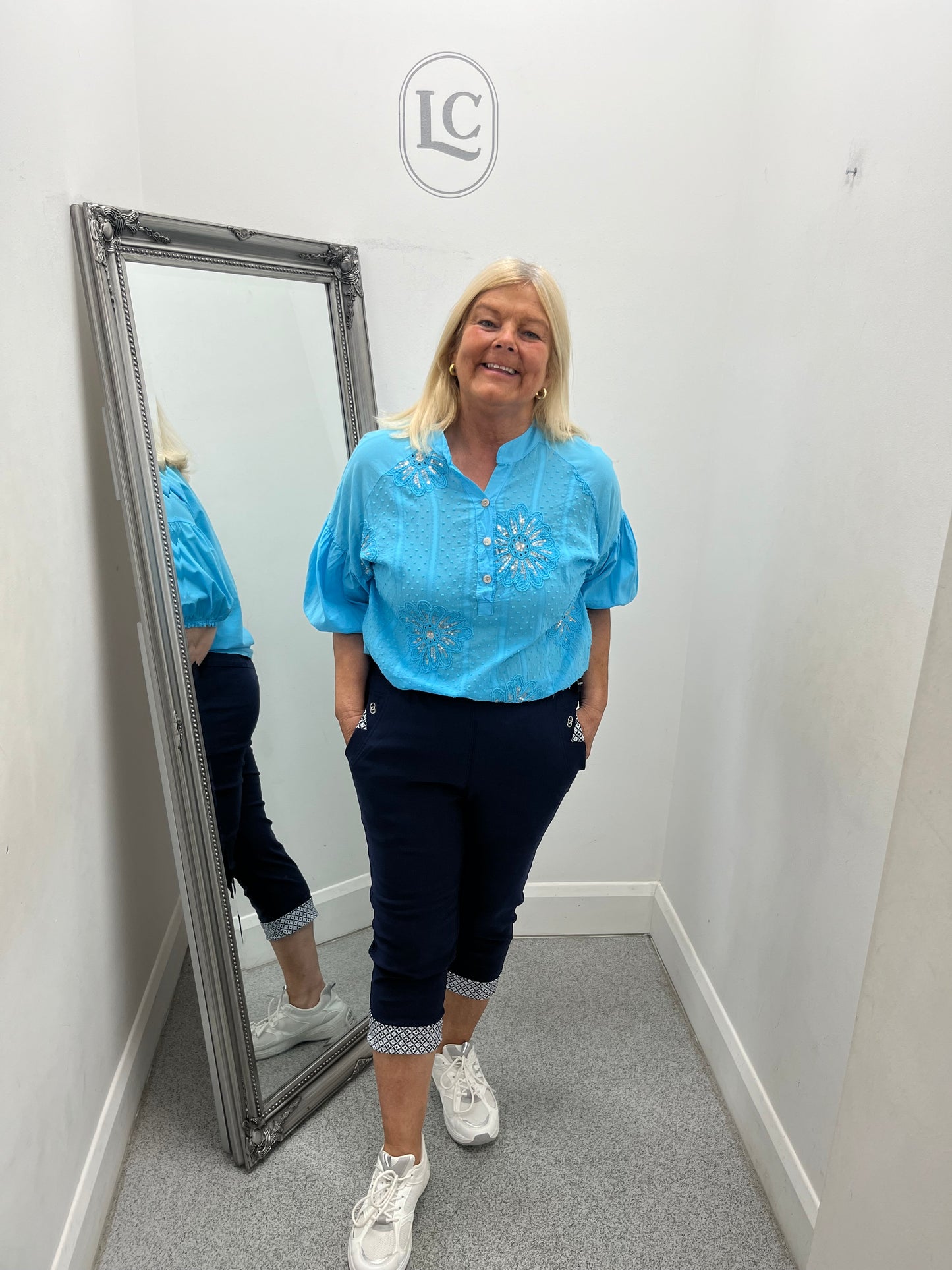 3/4 Trousers with printed Turn Up in 6 colours