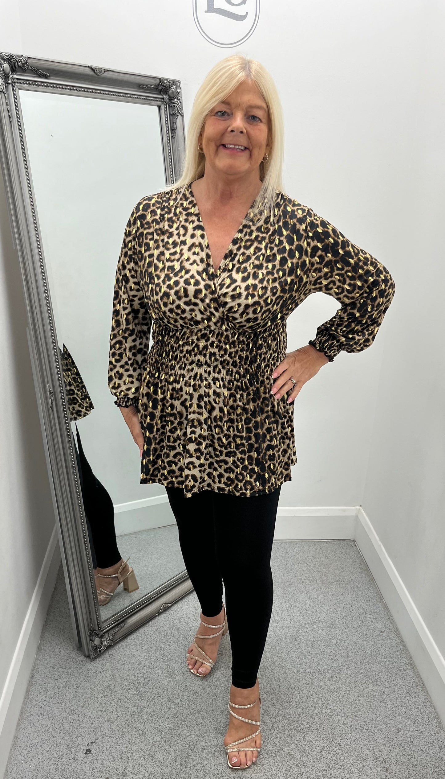 Animal Print Long Sleeve Top