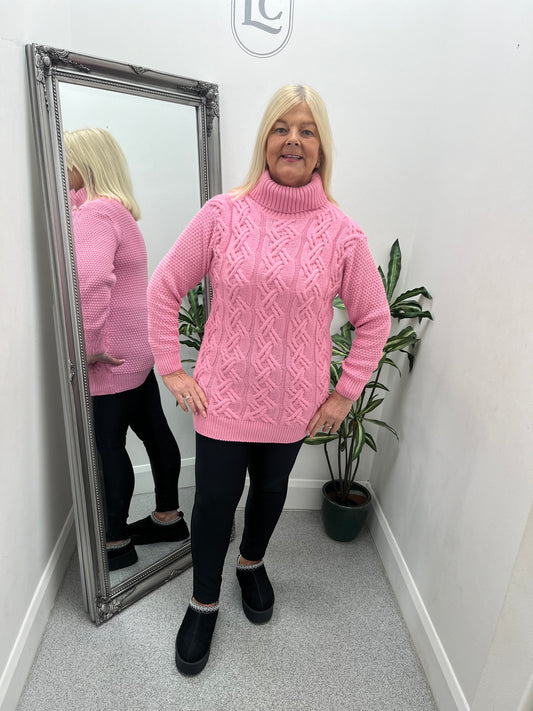 Cowl Neck Cable Jumper 3 colours