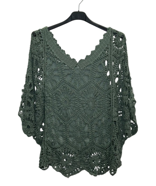 Tina crotchet in khaki