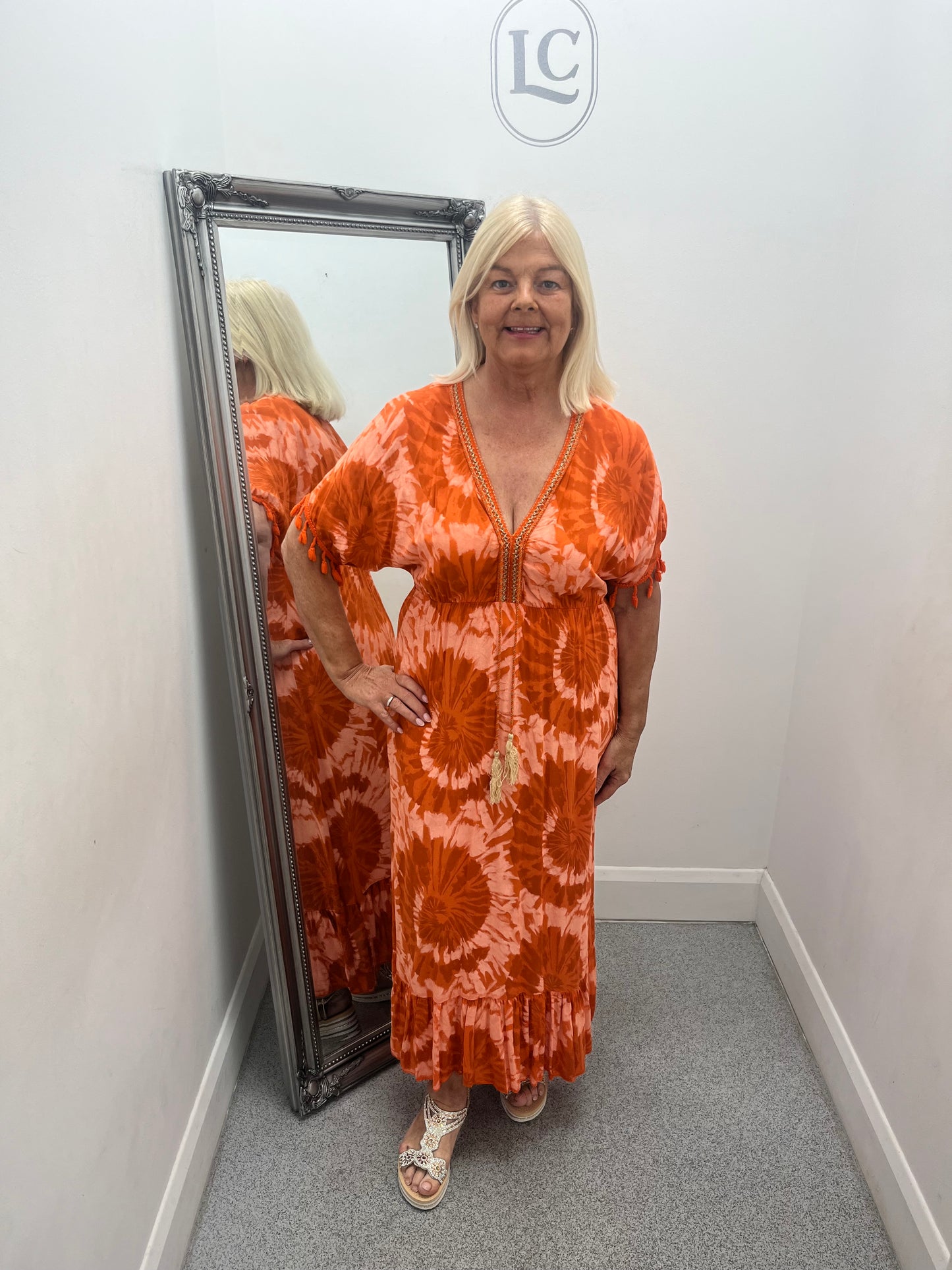Tie Dye Tassel Dress