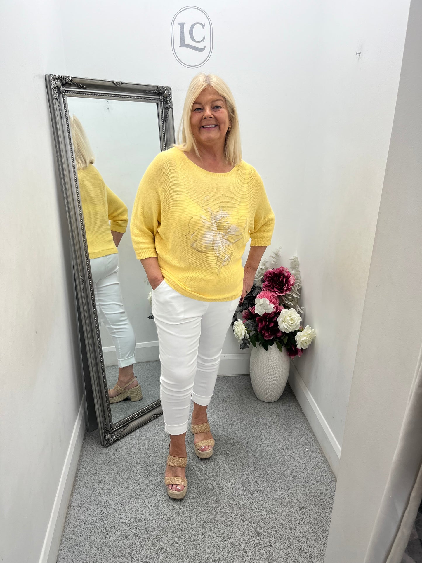 Linda Flower Print Jumper in 8 colours