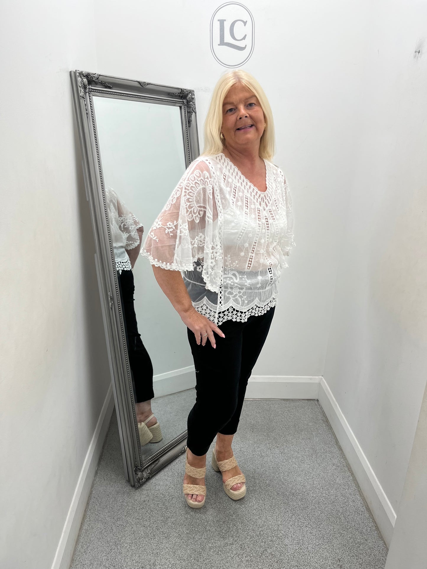 Gia White Lace Top