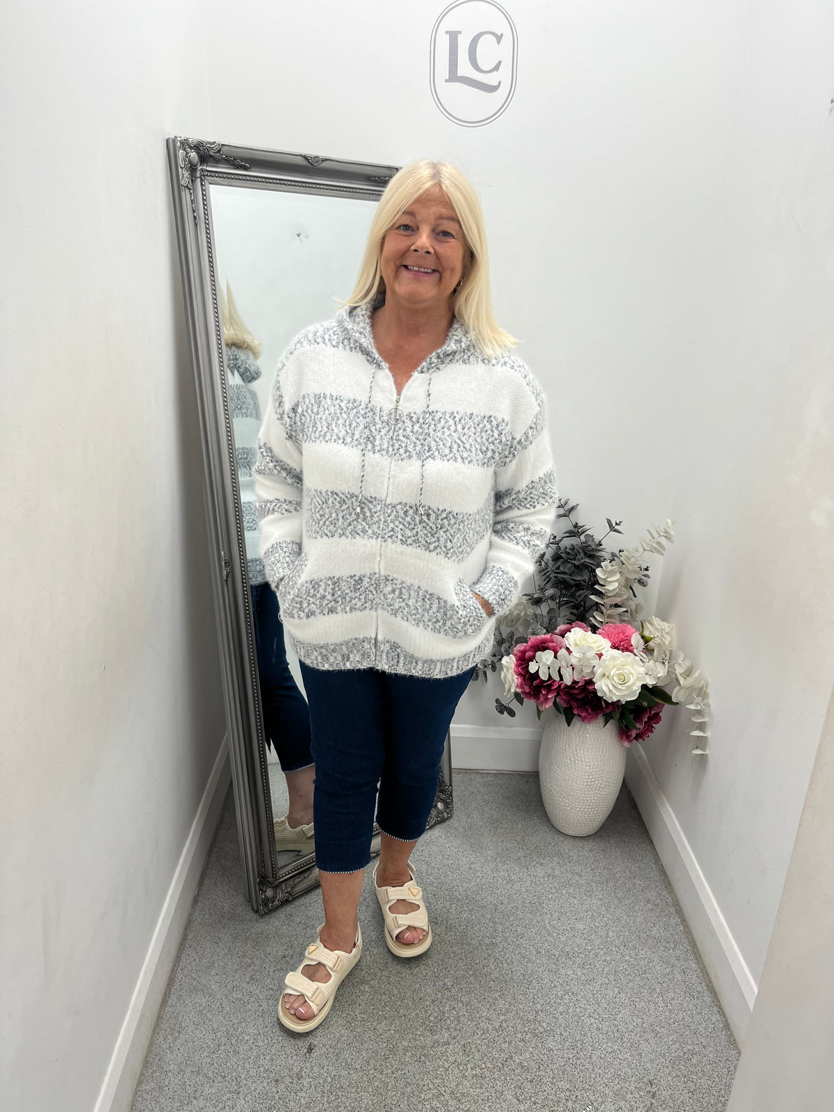Stripe Hooded Cardigan in 6 colours