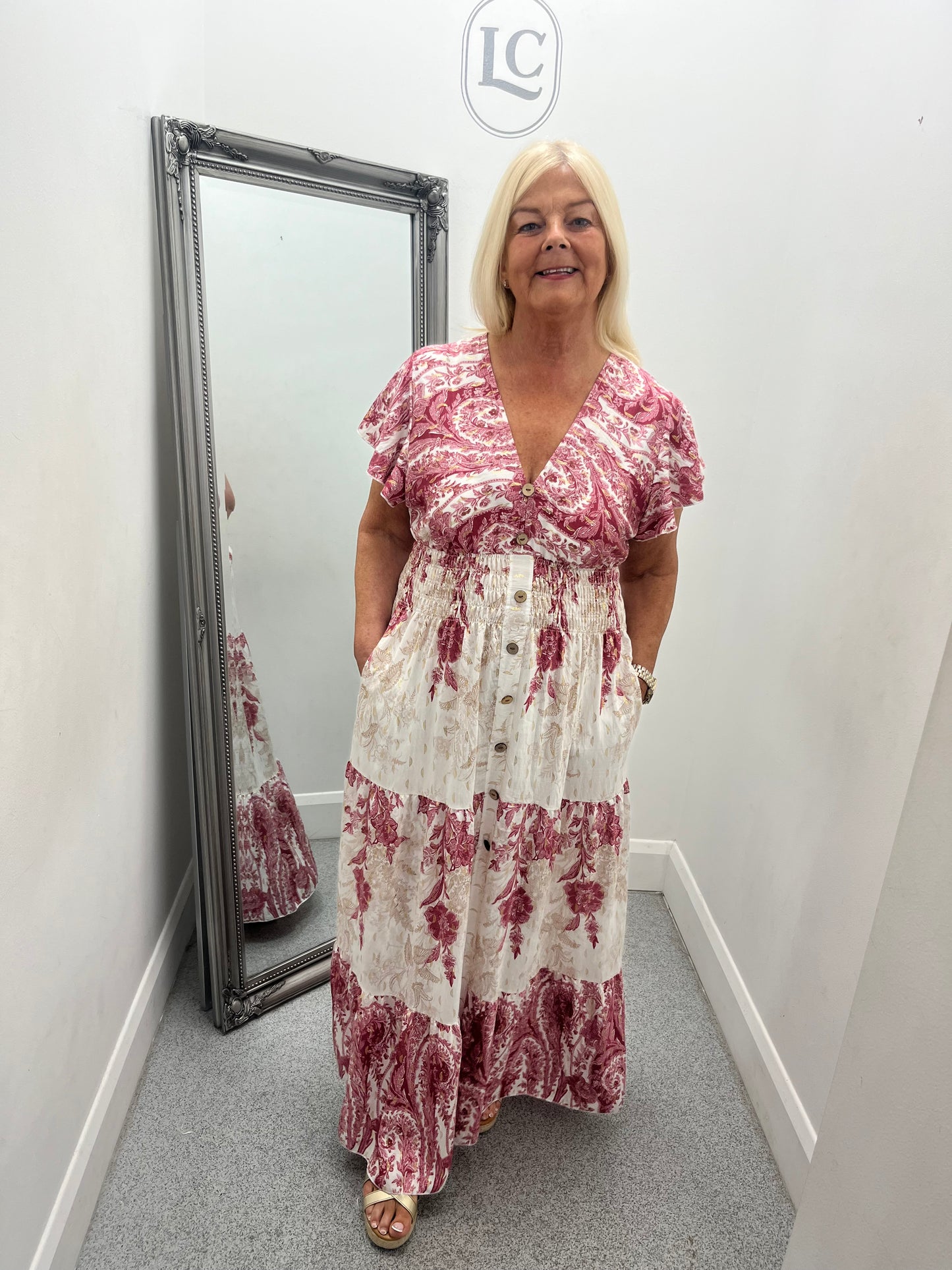 Border Print Maxi Dress in 3 colours