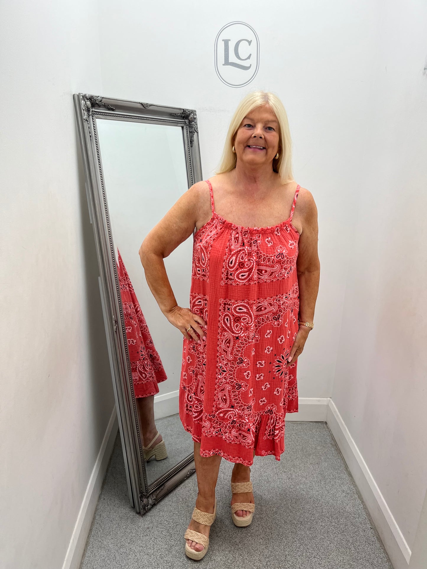 String Printed Dress