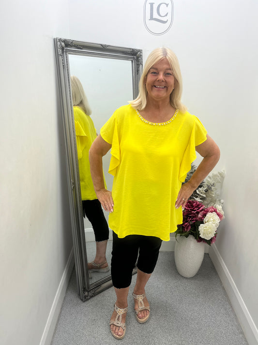 Embellished Neckline Top
