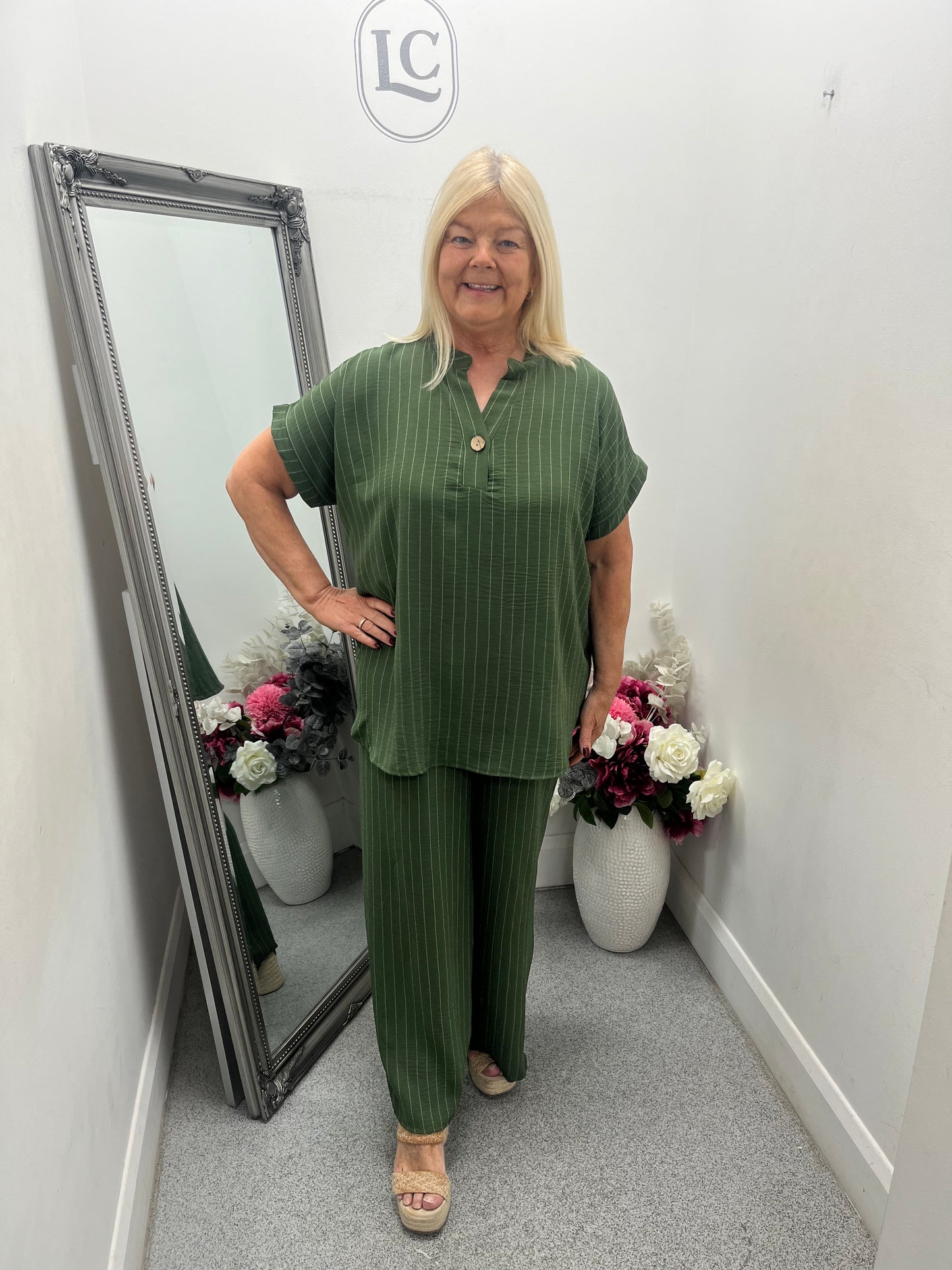 Stripe Trouser Set in 4 colours