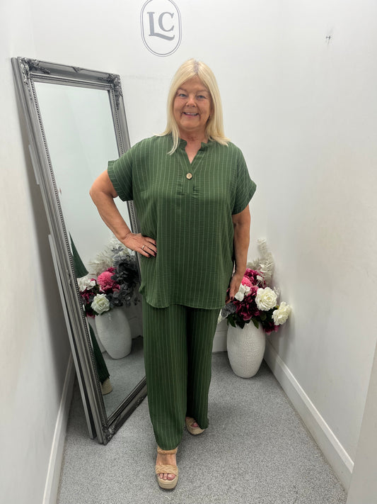 Stripe Trouser Set in 4 colours