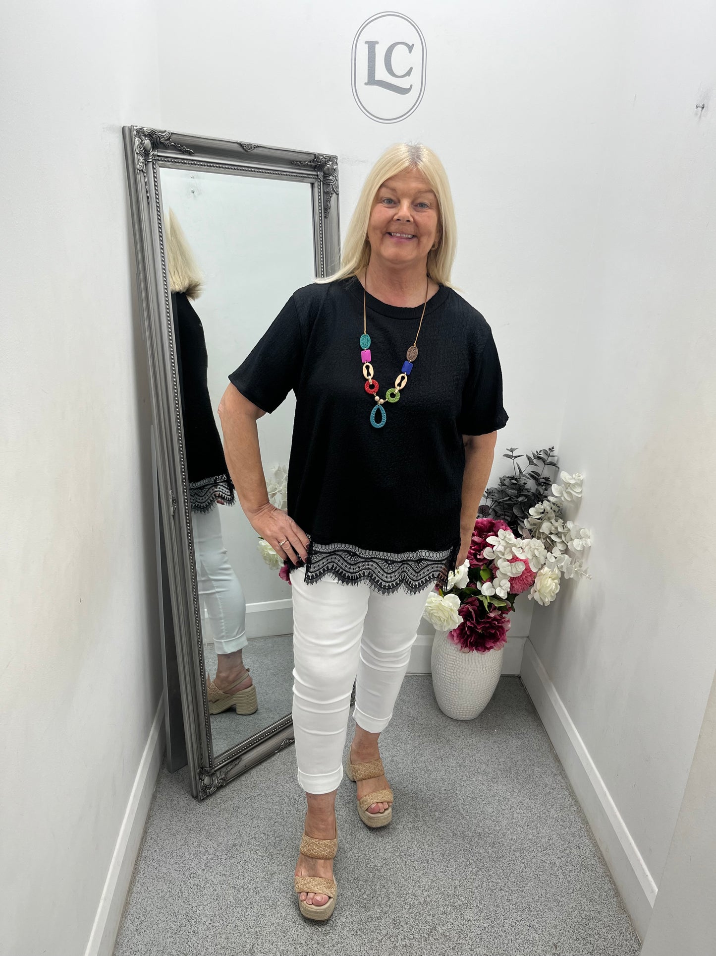 Lace Trim Top in 8 colours