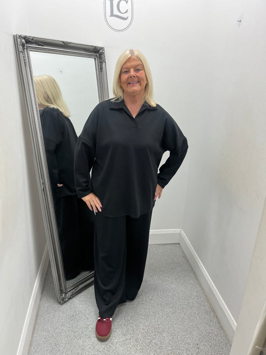 Hannah Collar Top and Trouser Set in 3 colours