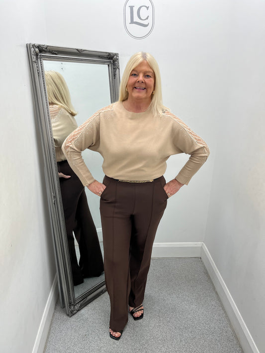 Chain Front Trousers in 3 colours