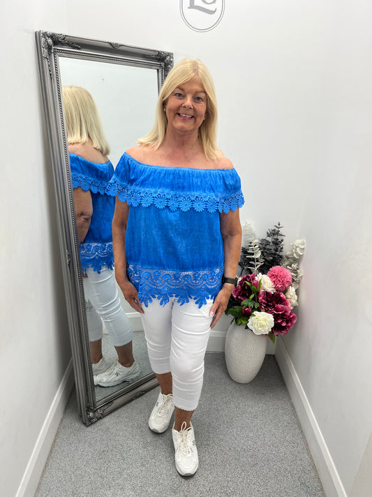 Jessica  Bardot Top in 5 colours