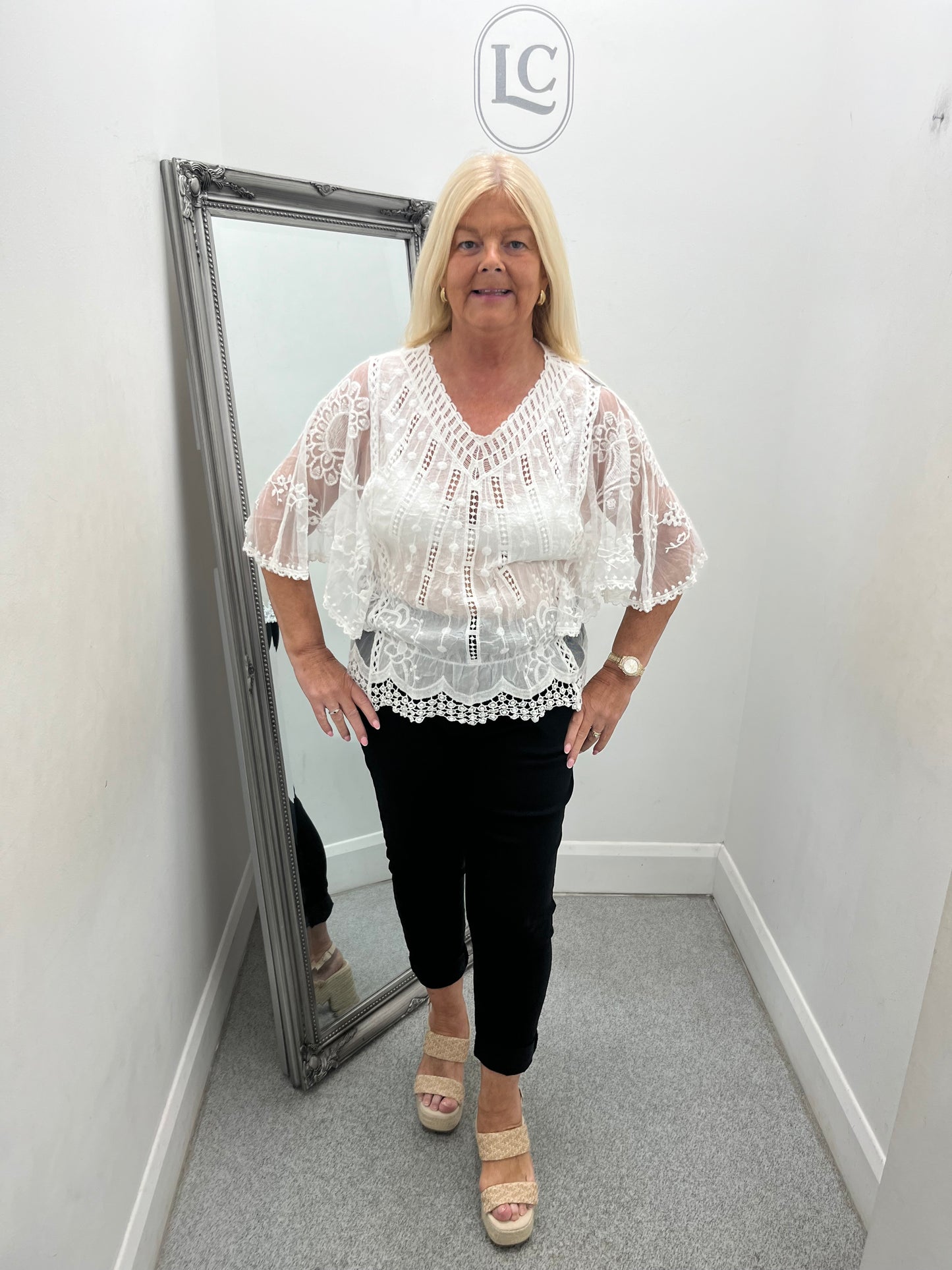 Gia White Lace Top