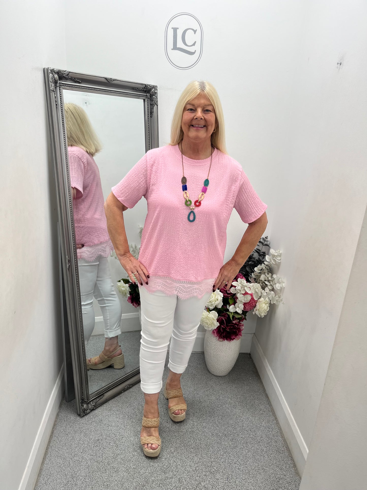 Lace Trim Top in 8 colours