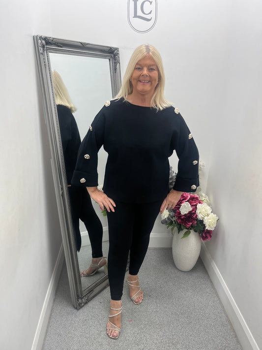 Gold Button Jumper in 6 colours