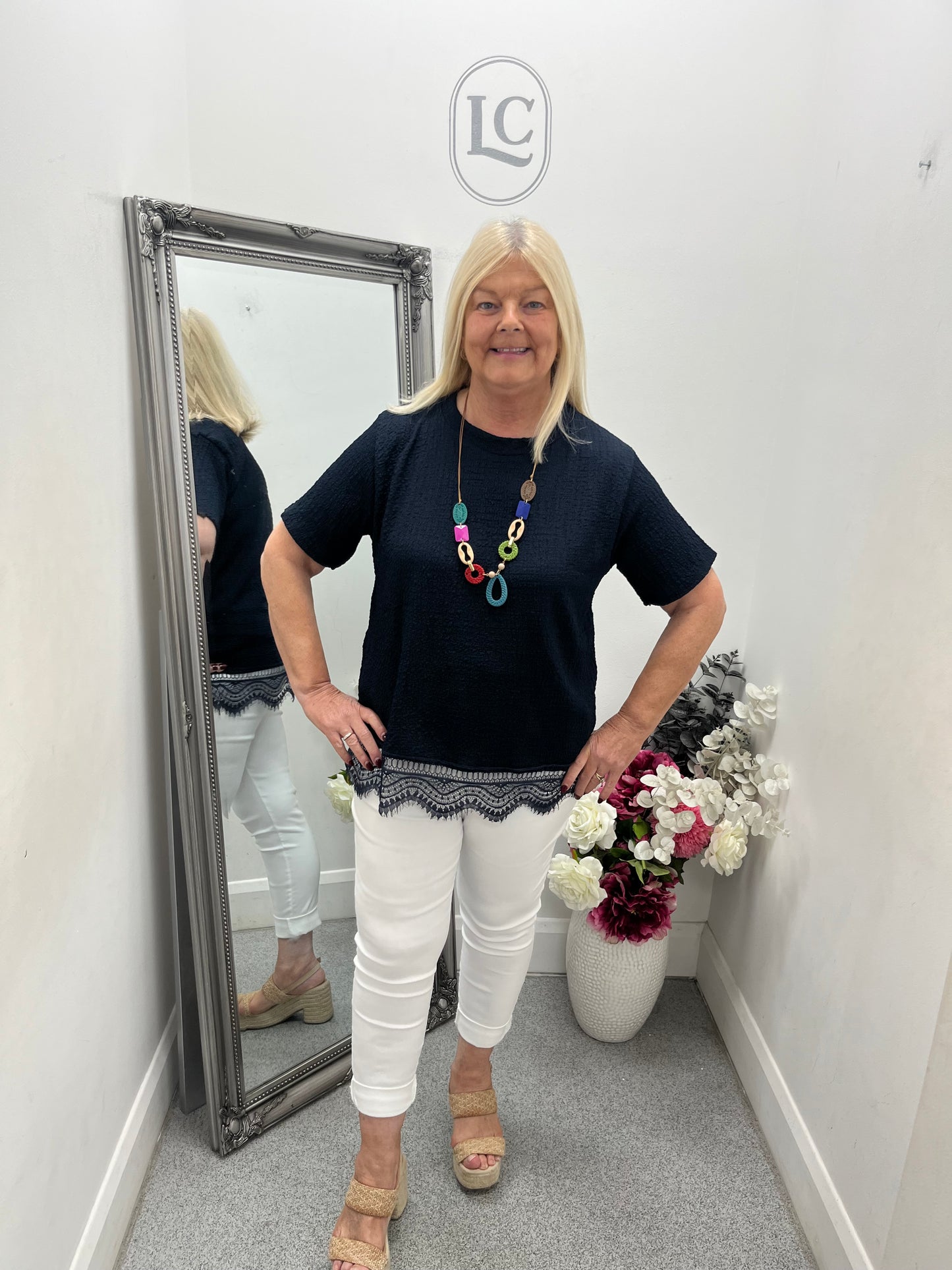 Lace Trim Top in 8 colours