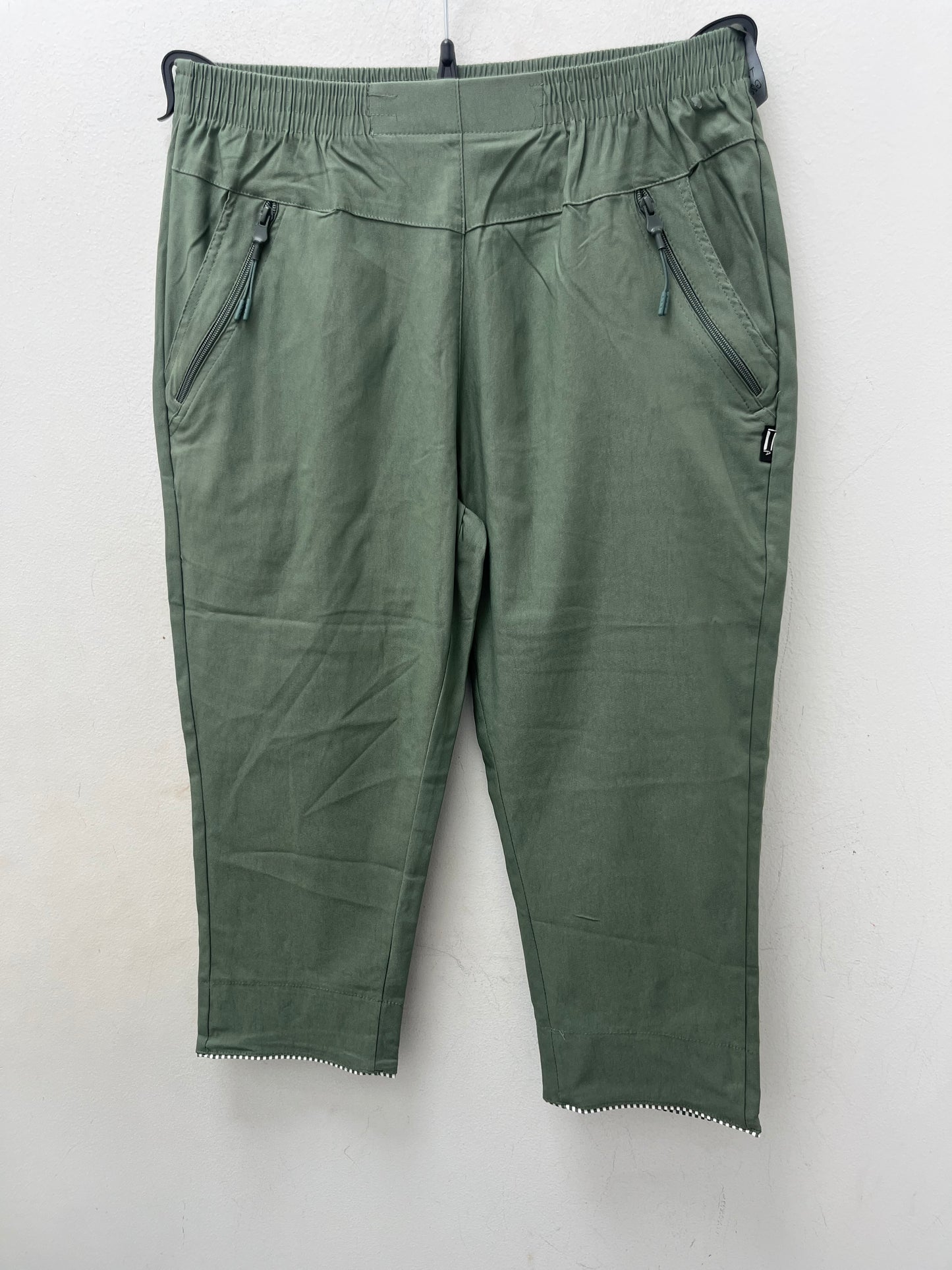 Stripe Turn Up Stretch 3/4 trousers