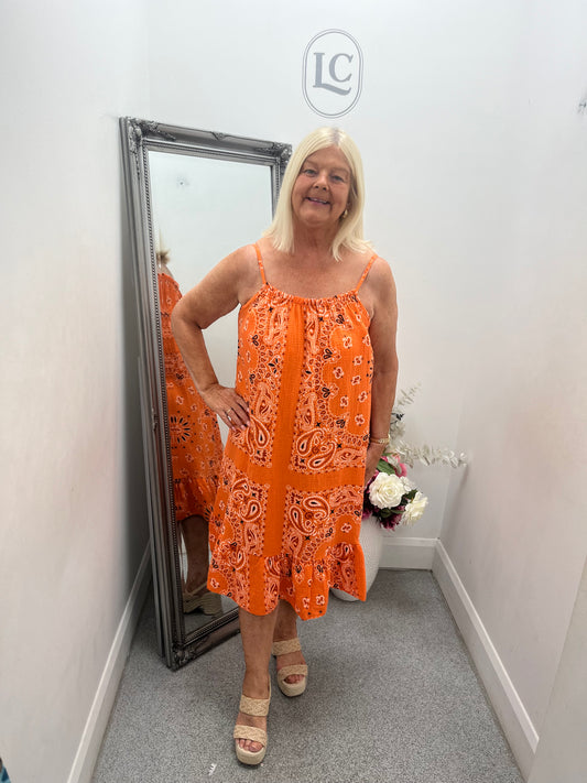 String Printed Dress
