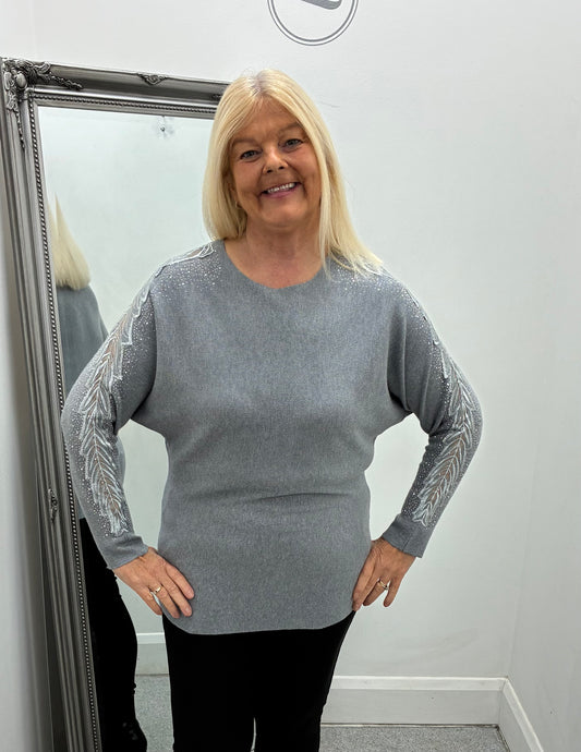 Remi Sequin Sleeve Jumper 8 colours